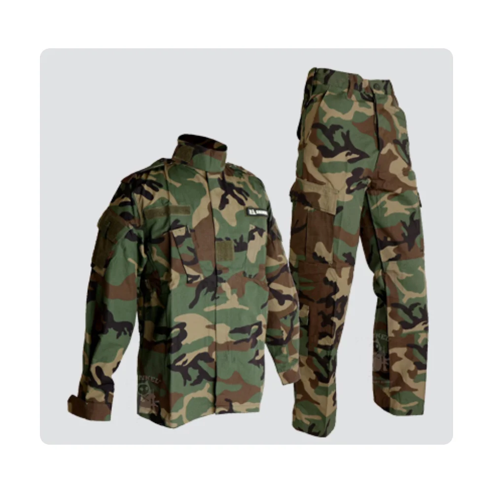 Customized Unisex Camouflage Tactical Uniform Cotton BDU Security Shirt and Pants Combat Uniform