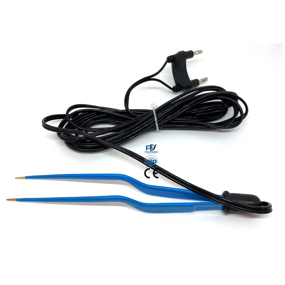 Best Selling Single Use Bayonet Bipolar Forceps with Cable Manufacturing Custom Made Bayonet Bipolar Forceps with Cable