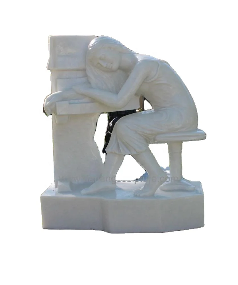 Индивидуальные украшения из камня резьба и скульптуры красивая Спящая молодая девушка сад каменная статуя