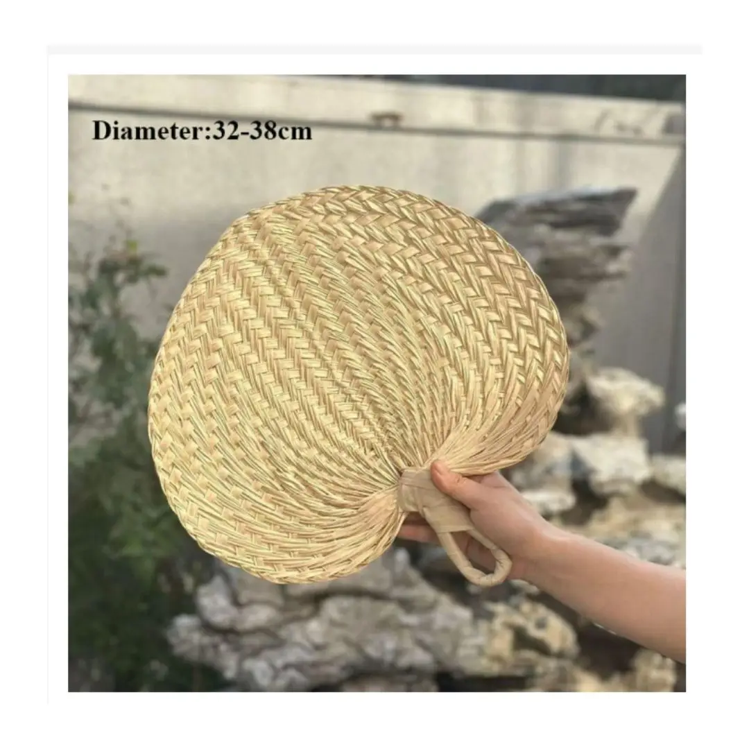 2024 Top-ranking Bamboo Hand Fan Eco-Friendly Palm Leaf Vietnamese Custom Size With Private Logo Wedding Hand Fans
