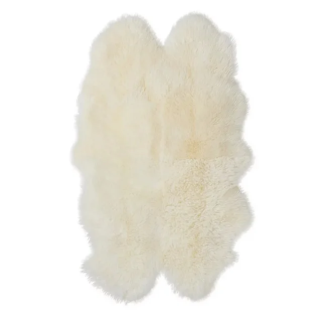 Wholesale Custom Long Hair Pure White New Zealand Australian Natural Sheep Skin Rug Real Fur Rug Genuine Sheepskin Rug Real