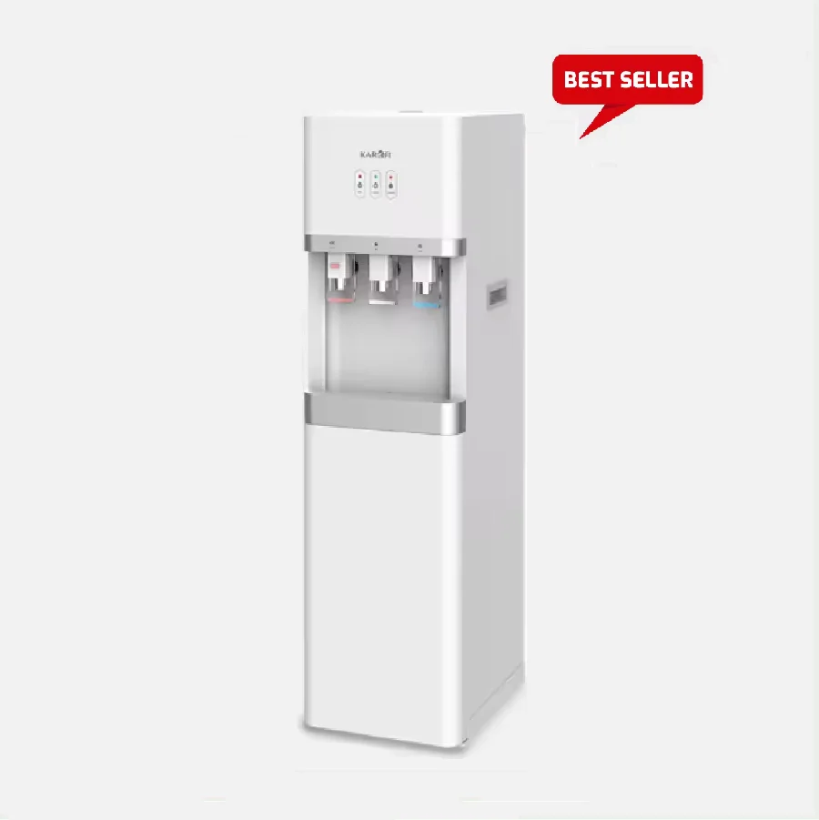 KAROFI HCV208 Hot & Cold Water Dispenser with Built-In 6 stages 100GDP RO Water System Used Tank and Pump for Home and Hotel Use