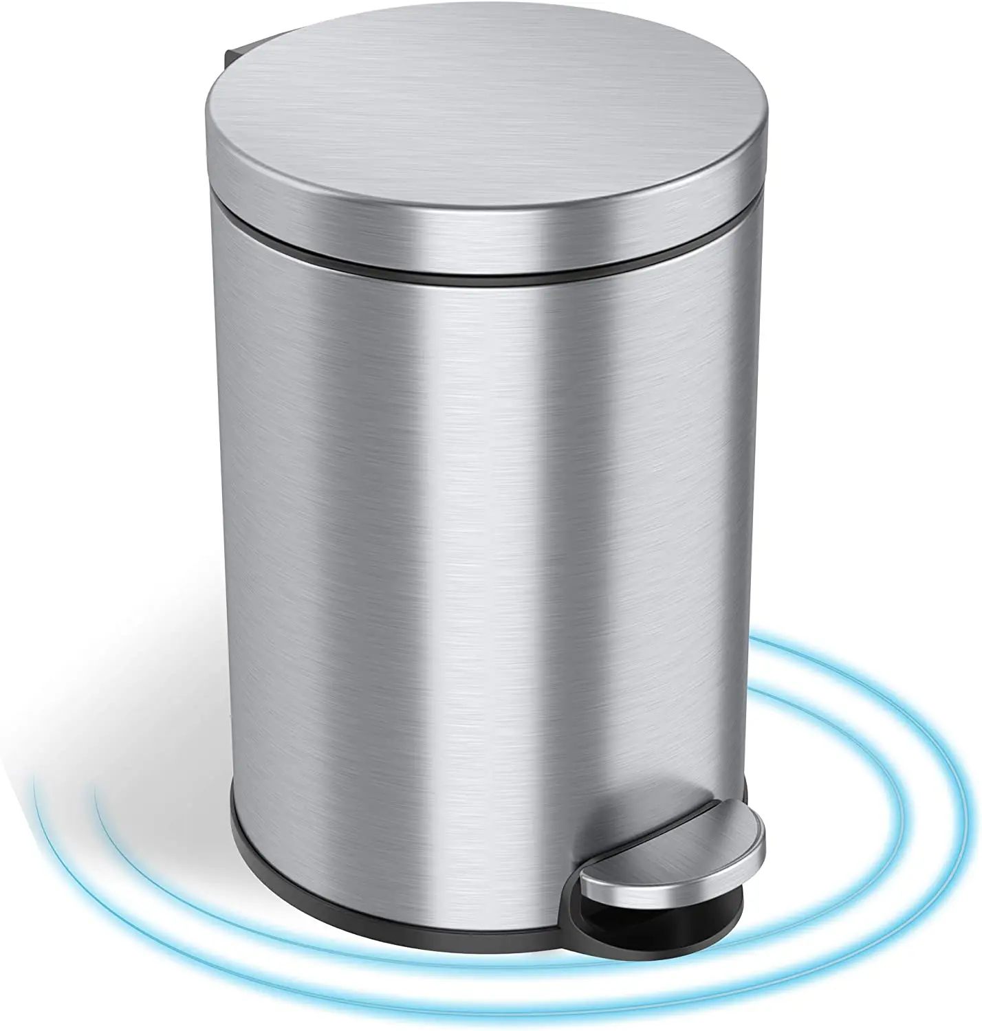 Best Selling Small Bathroom Trash Can Removable Inner Bucket Foot Pedal Stainless Steel Garbage Bin
