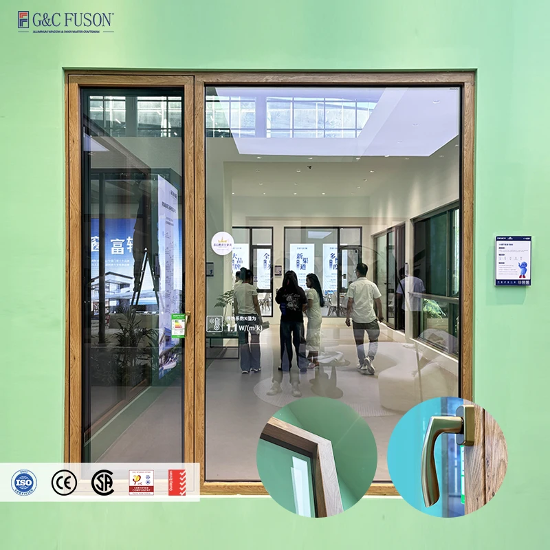 Fuson Customizable Modern Design Double Glazed Pvc Casement Windows Windproof Plastic Frame Upvc For Hotels With Screen Window