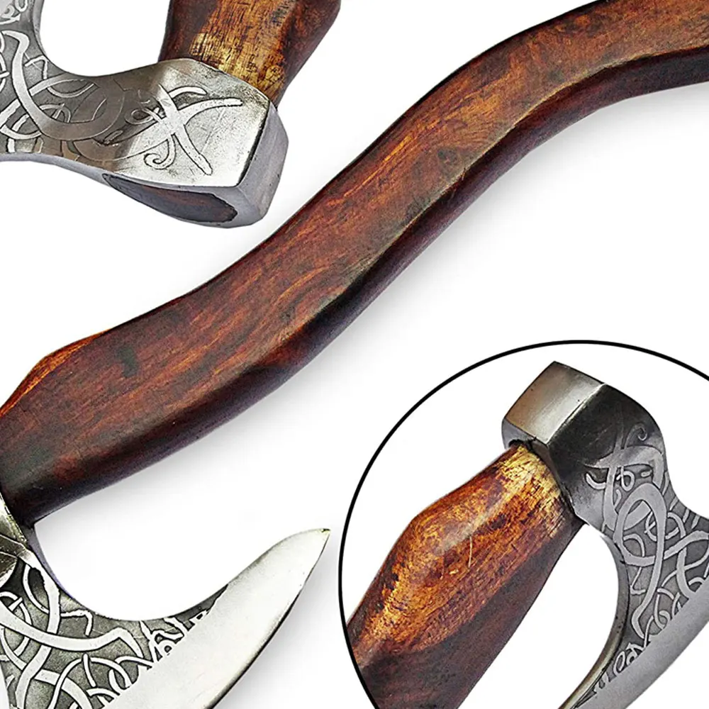 One Of The Best Stainless Steel Multi-tool Axe 2022 Latest Style OEM Services Damascus Axe with Leather Cover