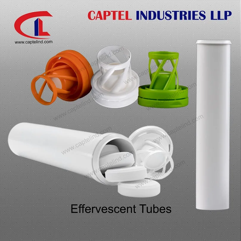 Cylinder Tube Effervescent Vitamin Tablet Packaging Vitamin C Tablet Tubes closure silica gel