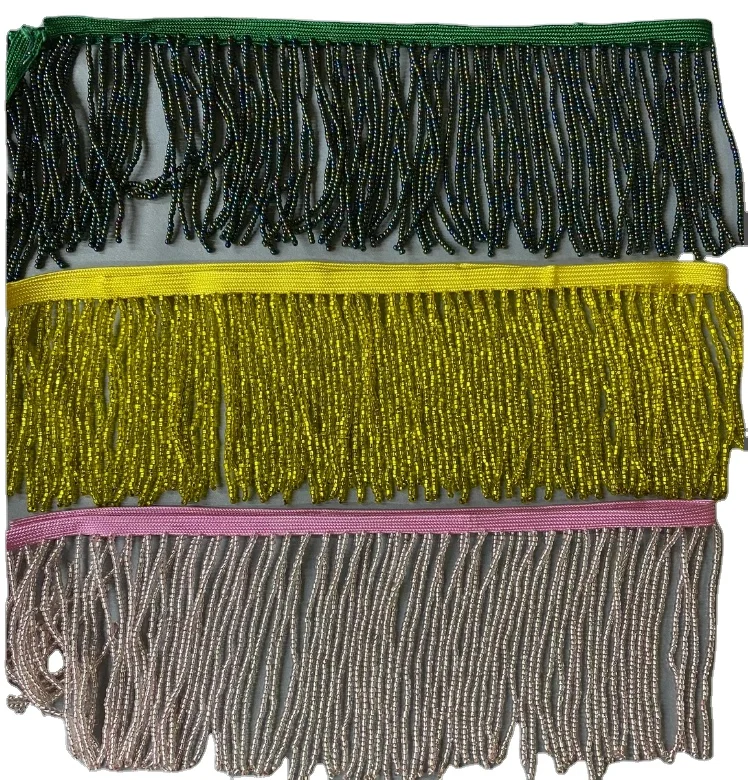 4 Yard Decorative Fringe Acrylic Beaded Trim Sewing Indian Ribbon Lace DIY Crafting Wholesale 5yards/lot Bead Tassel Tassels Tr