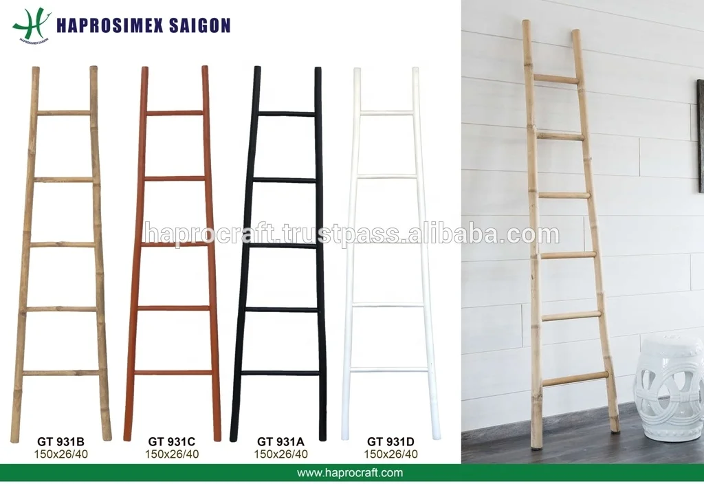 Natural bamboo ladder, bamboo furniture for home and garden decor, home accessories (GT 767)