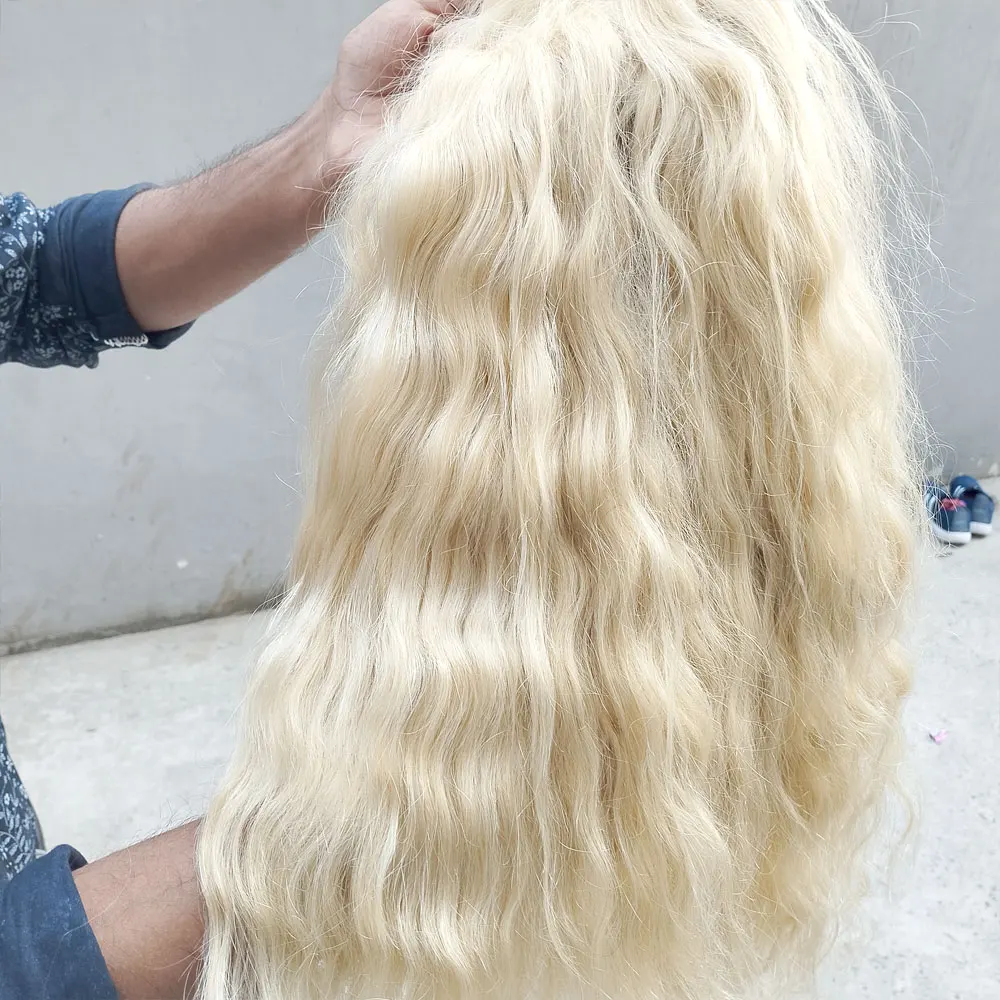 Best indian 613 blonde hair wigs 100% Single Donor Hair Frontal Hd Lace Swiss Lace Transparent Lace Wig Vendor