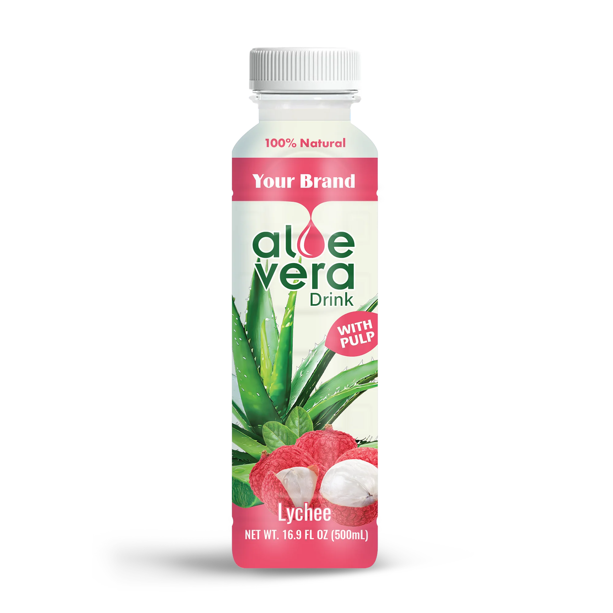 Aloe Vera Juice Drink with Pulp 500ml TAN DO Vietnam Manufacturer - Tethered Cap, Private Label, Wholesale Best Price, OEM/ODM