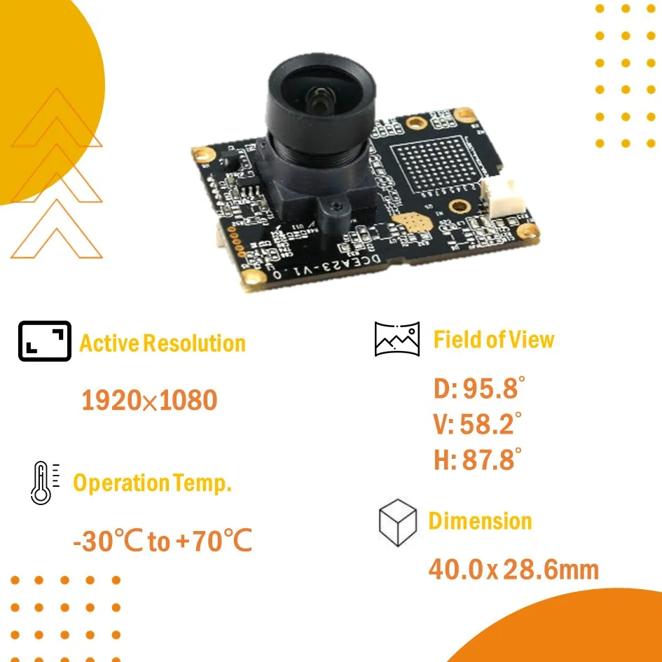 Embedded Low Light Night Vision 1080P Camera Module Made in Taiwan with USB 2.0 Interface
