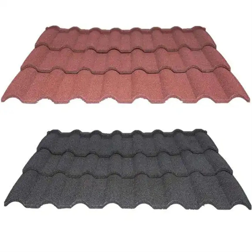 ppgl milano stone coated roofing tile sand coated metal roof tiles 0.45mm Eurotile shingles Stone Coated Steel Tiles