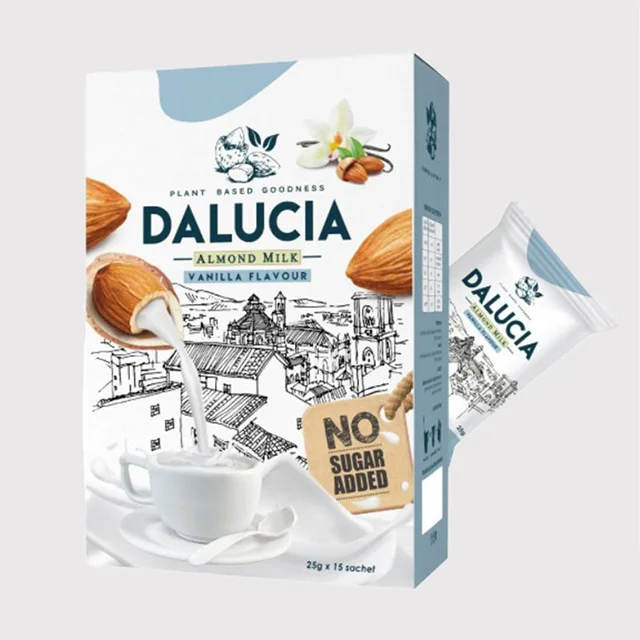 Высокое качество, Лидер продаж, вкусные, специально разработанные для напитков, Миндальное молоко, порошок, ваниль, бренд Dalucia, сделано в Малайзии