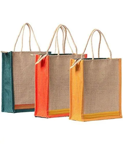 New Arrival Printed Shopping Jute Bag Large Jute Grocery Bag Hand Bag With Soft Handle Buy From India