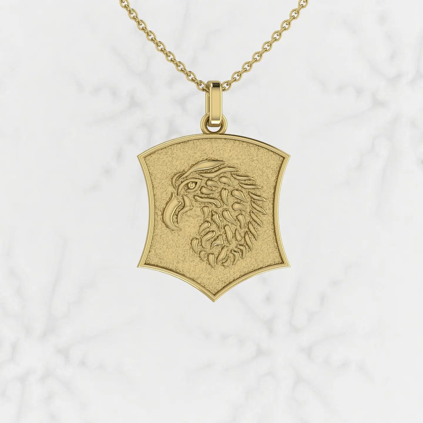 Однотонное 925 стерлингового серебра с тиснением американского смелого орла птичьего лица персонализированное мужское ожерелье подвеской ювелирное изделие подарок