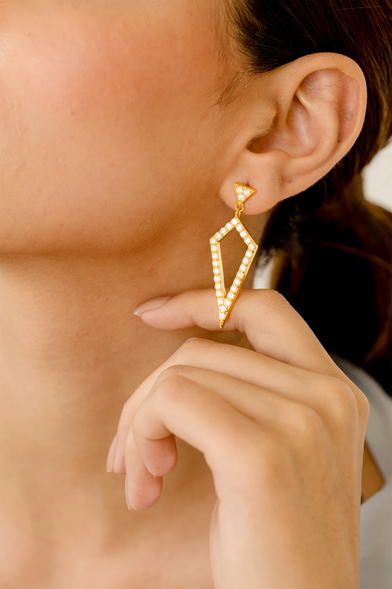 Fashion Jewelry Earrings Luxury Fresh Design Solid Gold Fine Jewelry Earring With Real Diamonds Earring For Women Jewelry