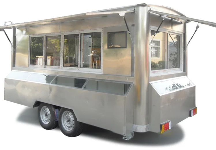 Mobile food truck 7.5ft dining carts trailer for sell