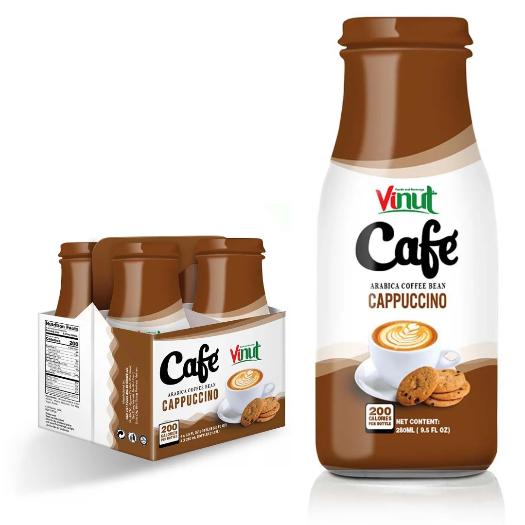 Best Price Wholesale Cappuccino Coffee Drink 250ml Arabica & Robusta VINUT Manufacturer | Free Sample Design, Private Label