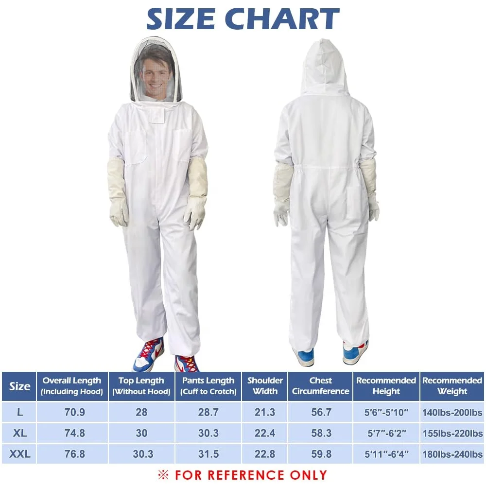 Bee Suit Protective Breathable Beekeeping Keeping Overall Protection Clothing for Beekeeper