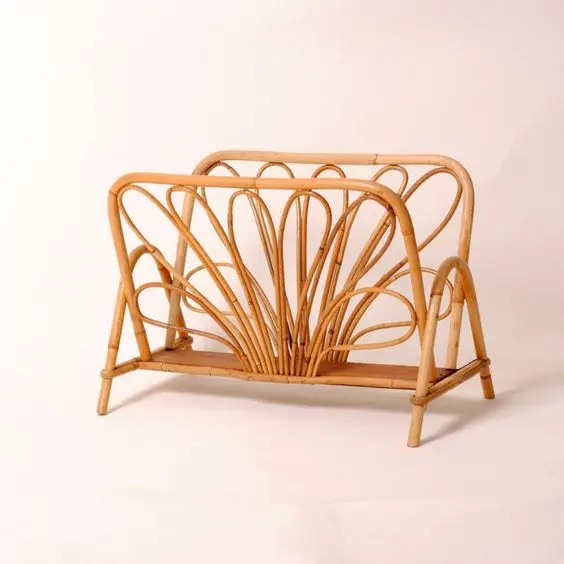 High Quality Rattan Magazine Rack Storage Basket Storage For Magazine And Book OEM Acceptable Custom from Vietnam