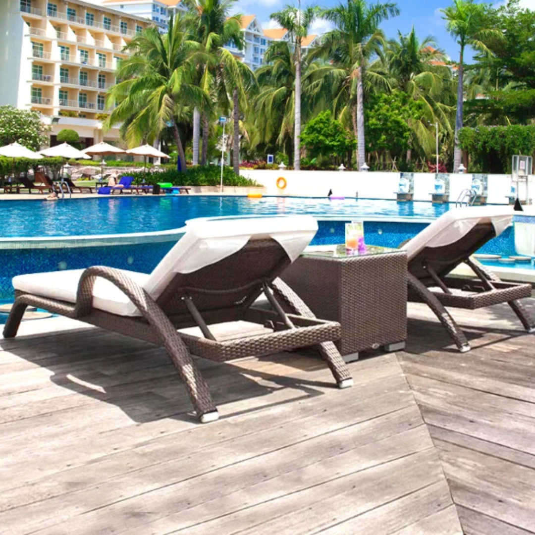 Good Price Sun Lounger Chair Aluminium Outdoor Furniture Waterproof Swimming Pool Beach Garden Sun Lounger Patio Balcony Outdoor