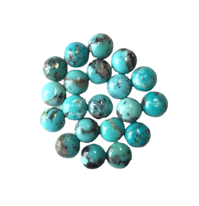 6mm Natural Blue Arizona Turquoise Gemstone Loose Round Cabochon Gemstone Wholesale Price Natural AAA Quality Gemstone Low Price
