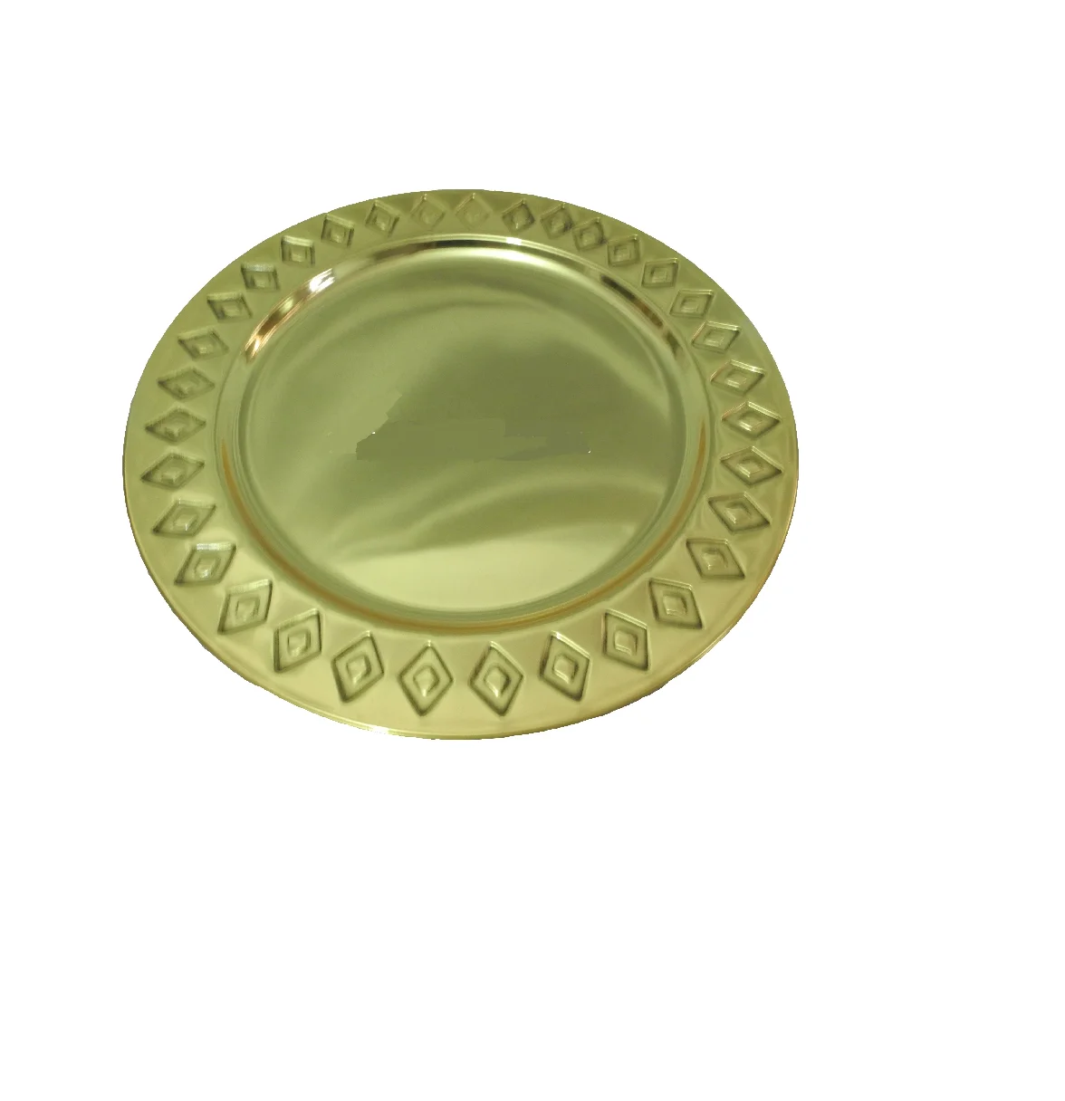 Antique royal look Brass Charger Plate Table decoration clear charger plates dishes plate with Gold brass polished for sale