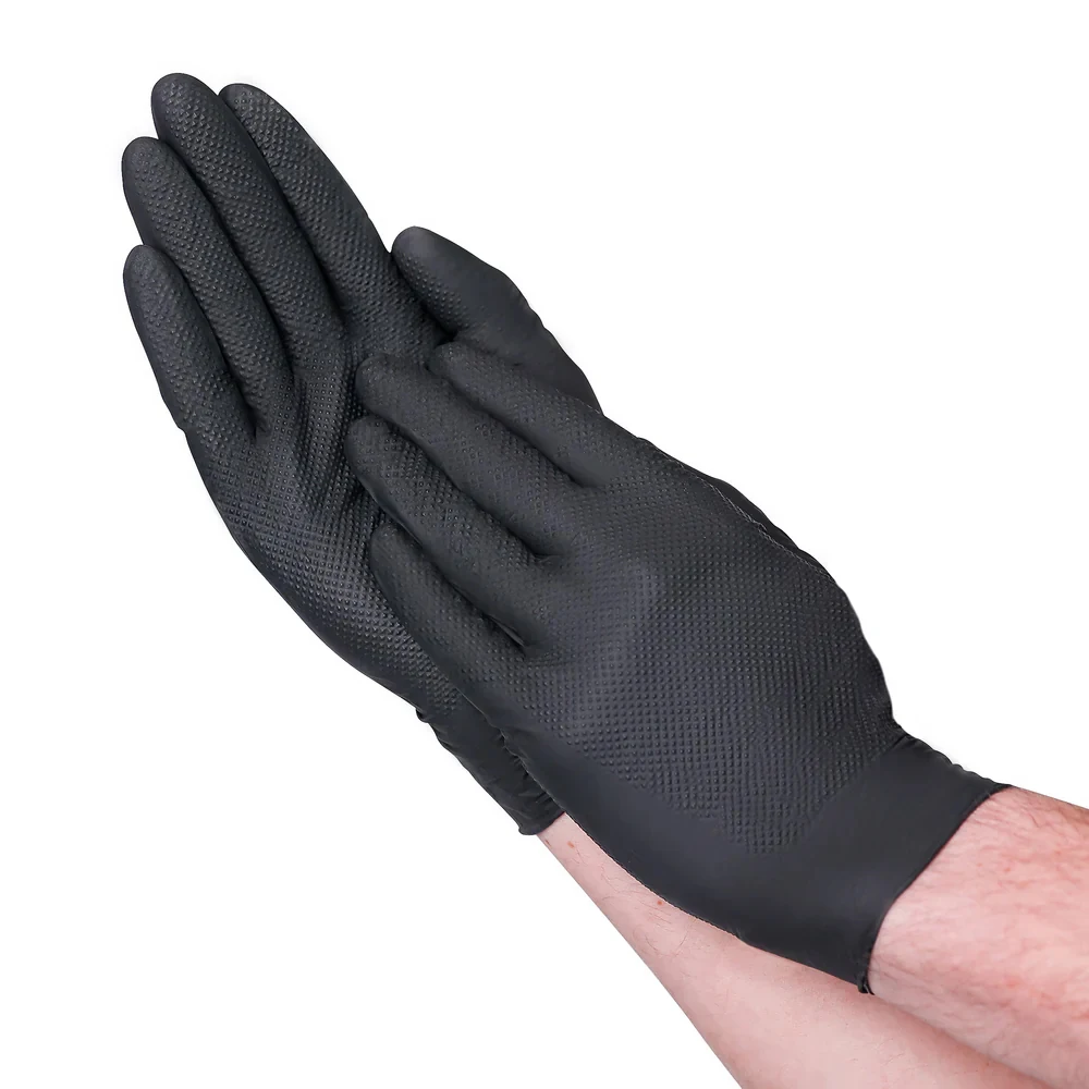 Wholesale Nitrile gloves High Quality Powder Free Disposable Medical Tattoo Beauty Food Rubber Pure Nitrile Black glove For Sale