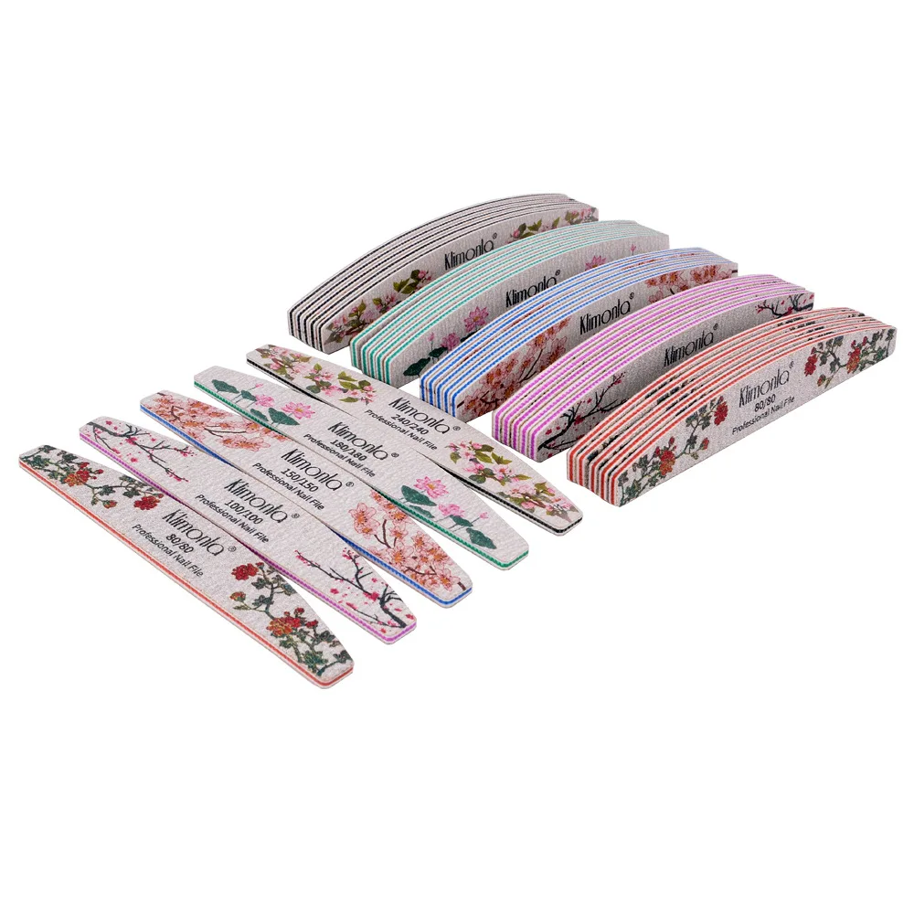 Free Samples Nail File 80/80  Custom Logo Professional Drill Machine Printed 100 150 180 240 Nail File