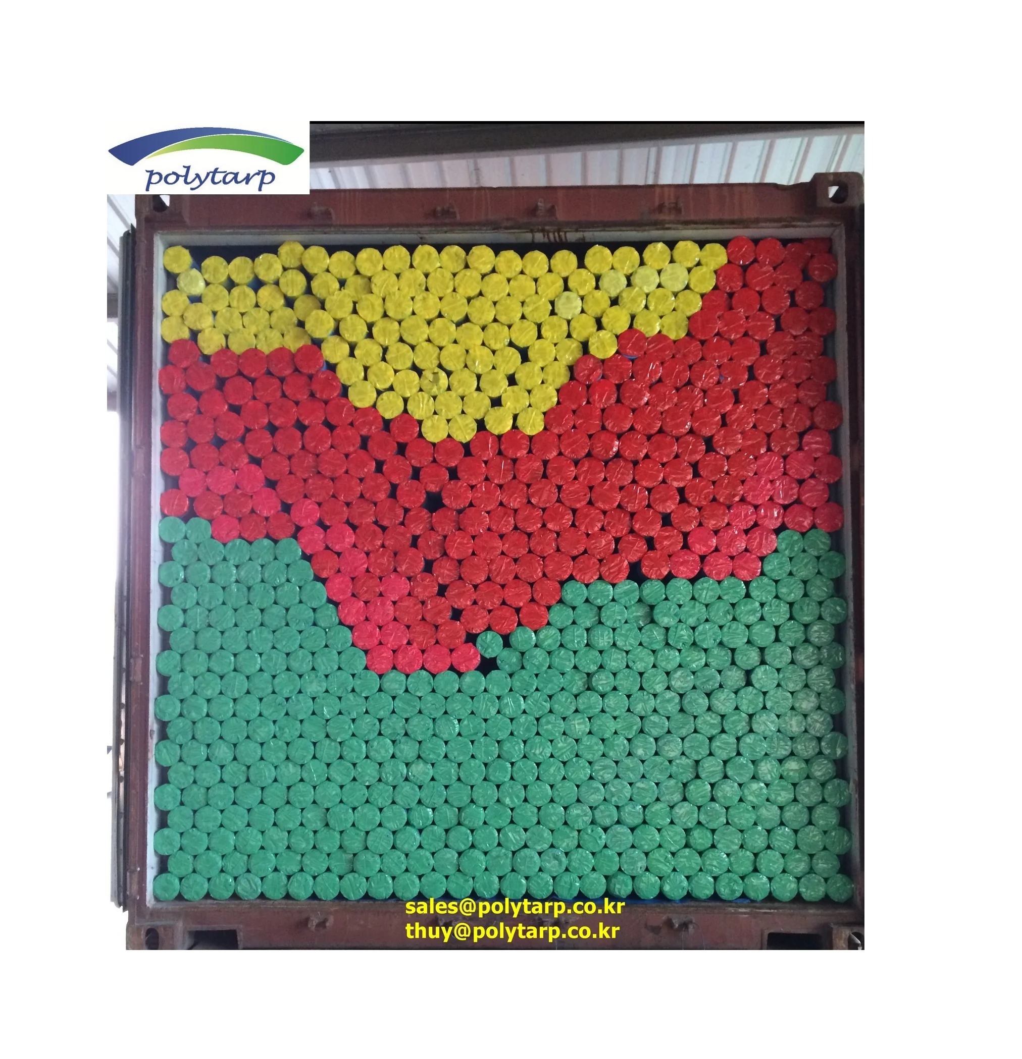 Stripe PE Tarpaulin made in Vietnam by Korean company PE Tarpaulin - Rolled tarp - Competitive price