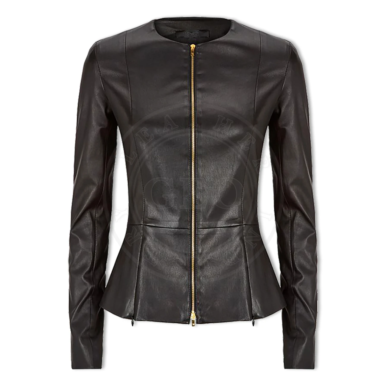 White Color Ladies Winter Fashion Leather Jackets