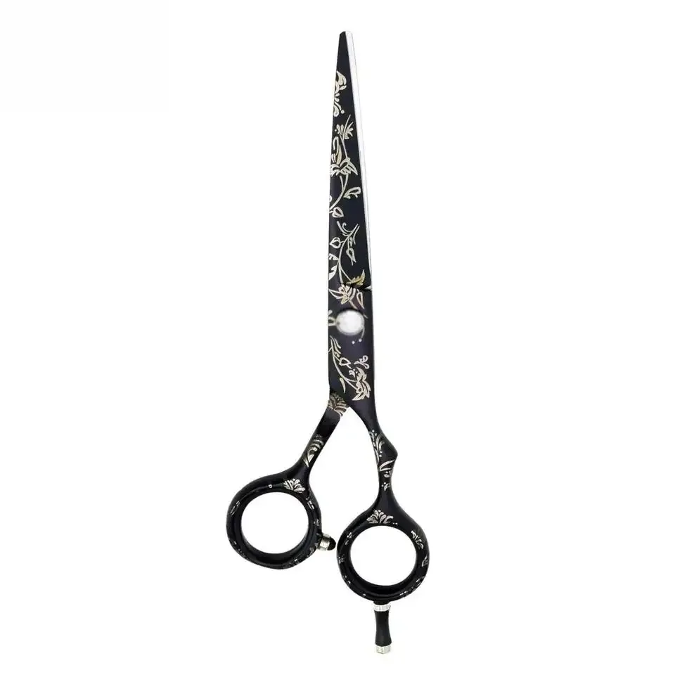 Top Best 6' High Quality Barber Scissors Unique Paper Print Design for Hair Dressing and Eyelash Tweezers Beauty Type