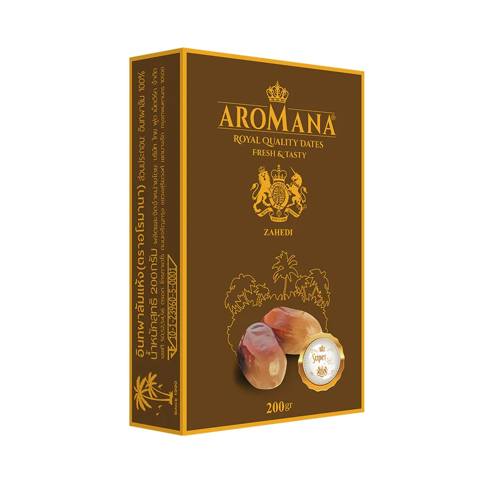 Brand New Organic Products Dried Tropical Exotic Fruit Aromana 200gr Zahedi Dates Healthy Snack Premium Package High Quality