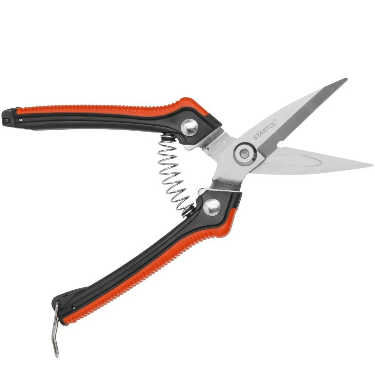 STARTUL Straight Blade Pruner 19cm Garden Hand Tools Secateurs Pruning Scissors Steel Pruning Shears for Cutting Flowers
