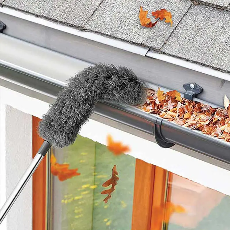 Heavy Duty Long Pole Fan Feather Cleaning Microfiber Car Duster Handle Extendable Duster