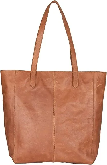 Western Cowhide and Leather Tote Handbag with Vegetable Dyed RFID Blocking Bag Essential Spacious Wholesale Weekend Work Travel