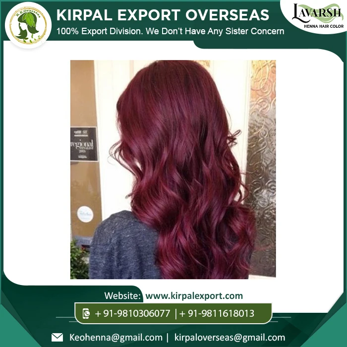 High Quality Organic Indian Herbal Wine Red Henna Hair Dye for Men and Women Low Price Powder Form Permanent Feature