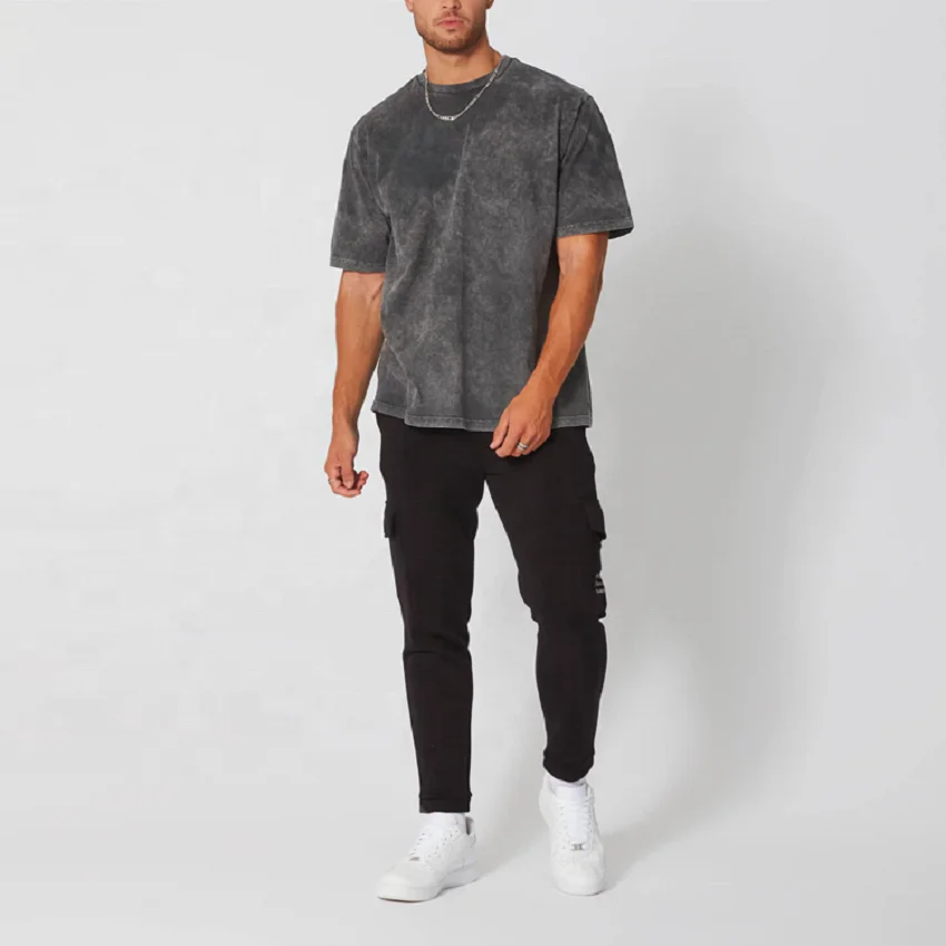 new custom design High Quality Mens Acid Wash T-shirt Streetwear hip hop tshirts custom graphic vintage t shirts