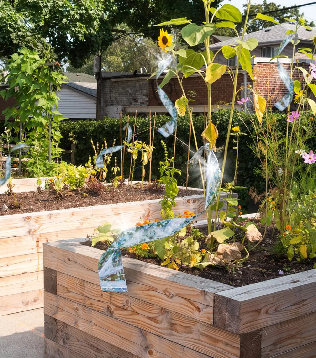 Dayoung Custom Bird Deterrent Scare Tape Double Sided Reflective Lase Bird Repellent Ribbon Outdoor Bird Repellent Tape