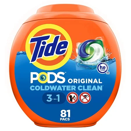 Tide PODS Liquid Laundry Detergent Pacs, Original, 81 count