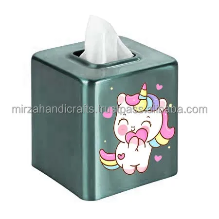 Tissue Box Holder Home Decorative Napkin Holder with Butterfly Design perfect for Dining Room Table top office Bathroom