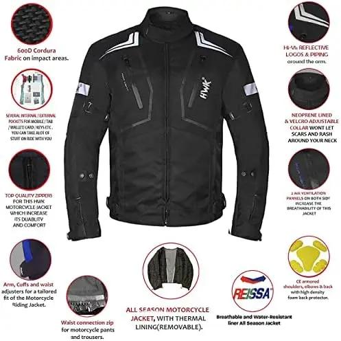 Wholesale HWK Motorcycle Jacket for Men and Women Scorpion with Cordura Fabric for Enduro Motorbike Riding
