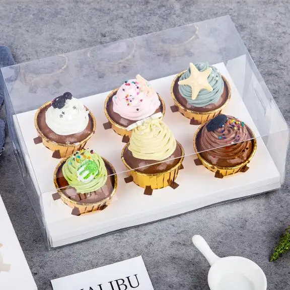 Viewable cake packaging box bakery accept custom logo printed different size budget-friendly boxes for birthday cake