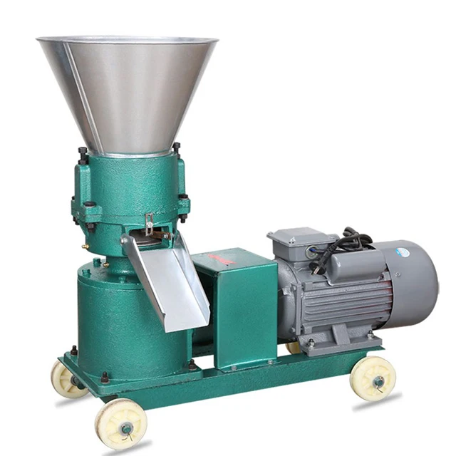 Animal Livestock Rabbit Broiler Pelletizer Make Food Pellet Granulating Press Poultry Feed Production Machine