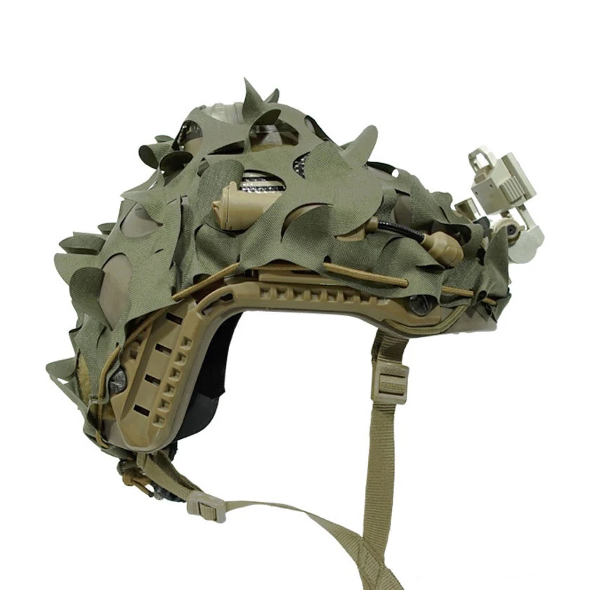 Fast Tactical Helmet Fan CS Game Field Equipment 3D Tactical Helmet Camo cloth