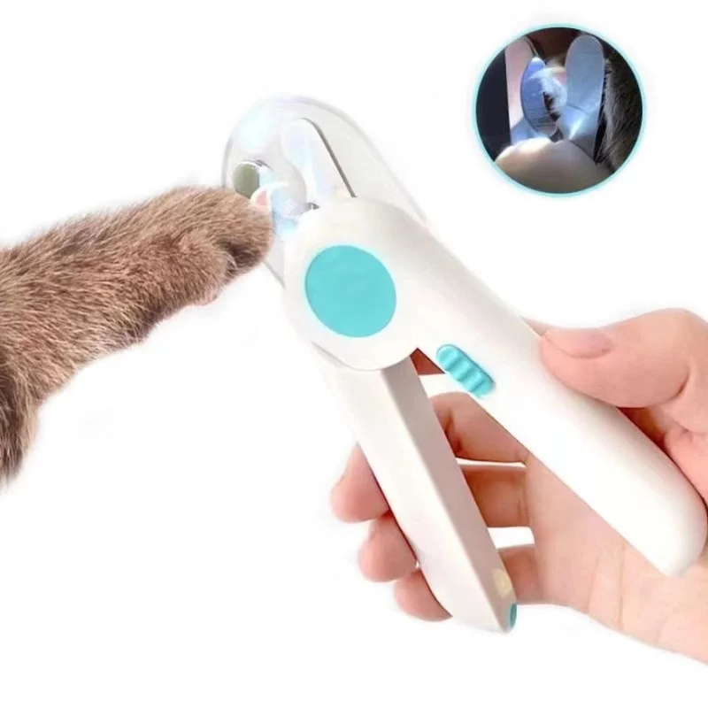 LED Light Pet Claws Scissors Safety Guard cat dog Nail Cutter pet nail clippers