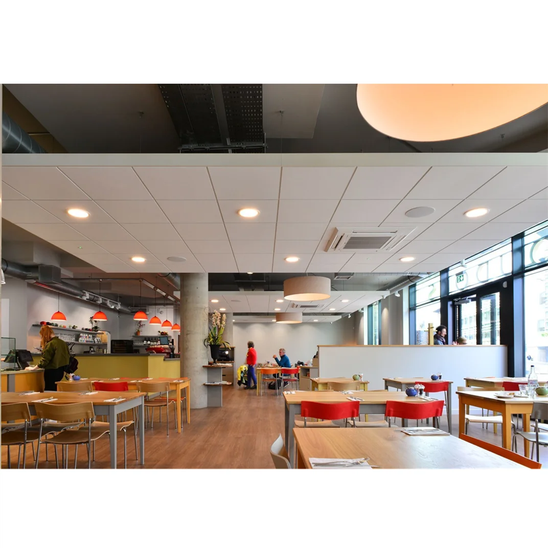 Fiberglass acoustic ceiling suspended ceiling acoustic panels for ceiling