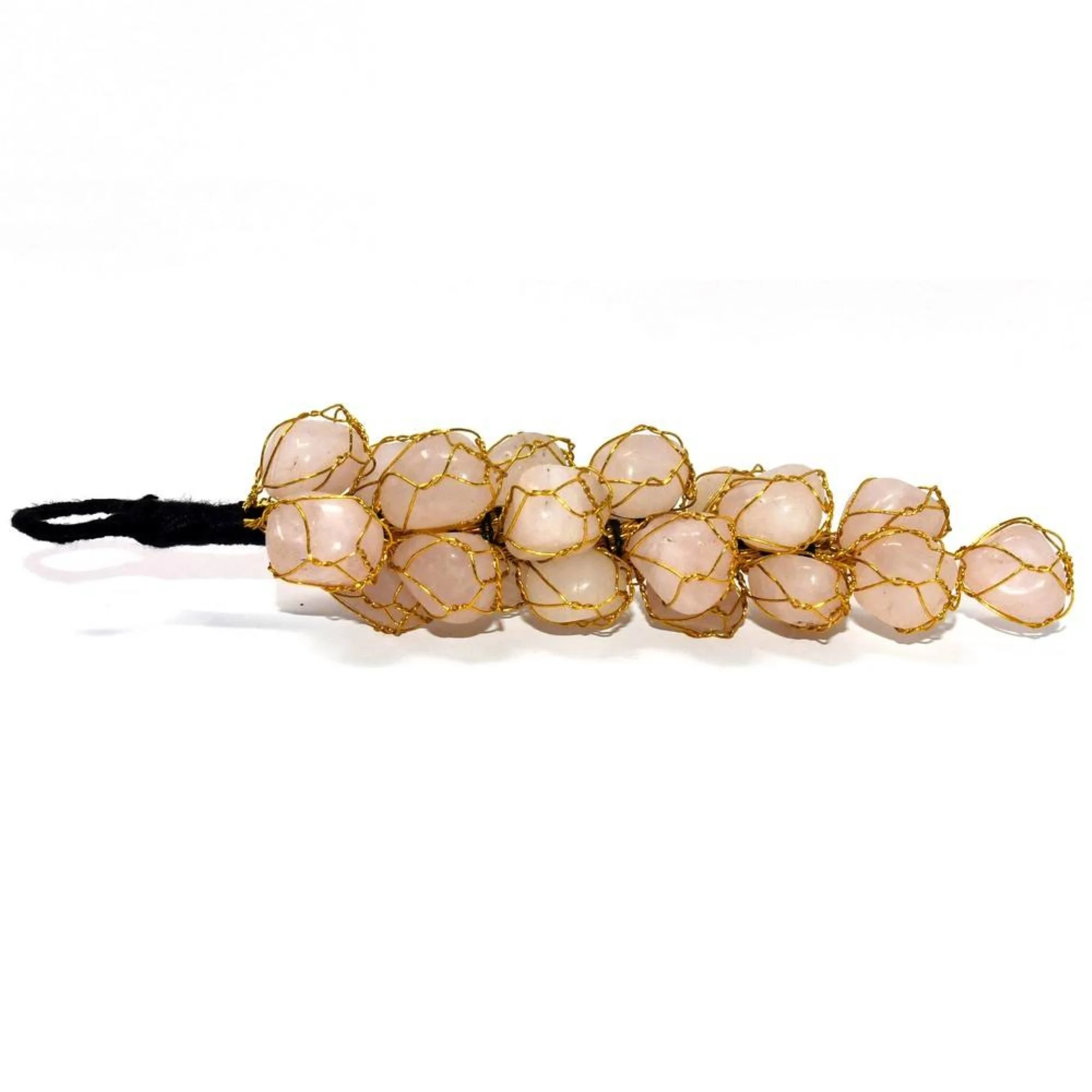 Wholesale Natural Gemstone Rose Quartz Tumbled Grapes Theme Wall Hanger With Crystal Stone For Car & Home Decor Ornaments Vastu