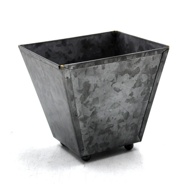Влиятельные лица идут к металлическому кашпо оксоду небольшой контейнерный для украшения сада горшки ручной работы оптовая продажа