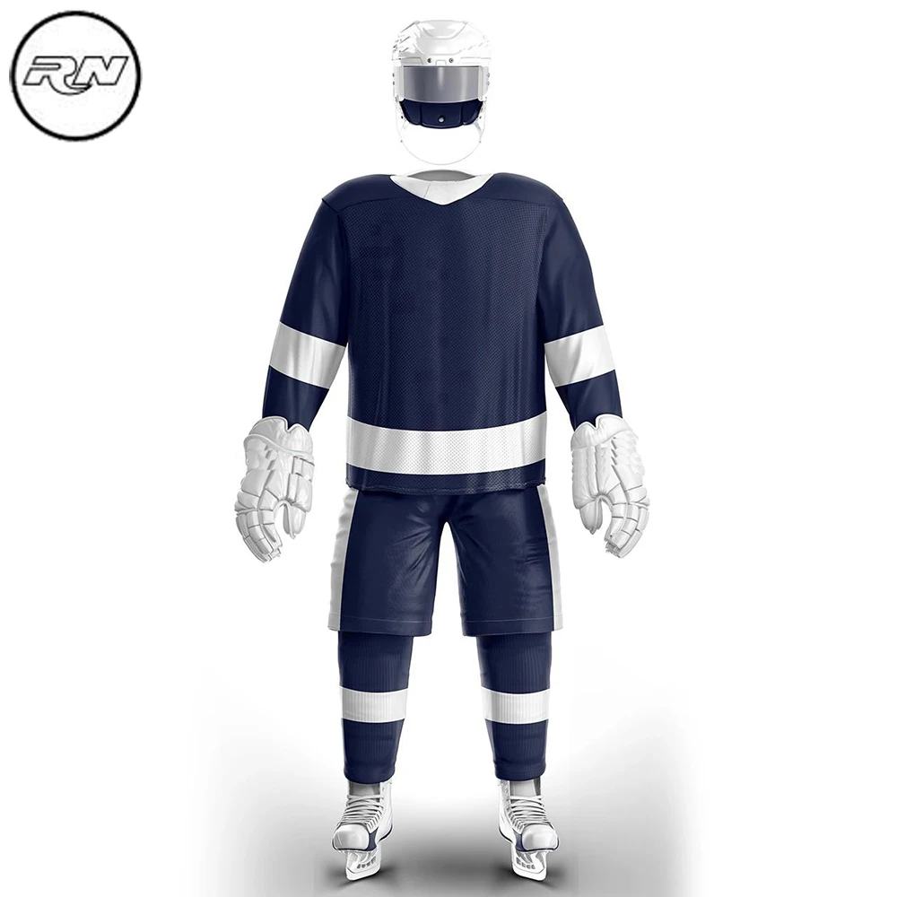 2022 New Men Cool ice Hockey uniform including Jersey Socks & Full Uniform Set Low Price For Team Wear